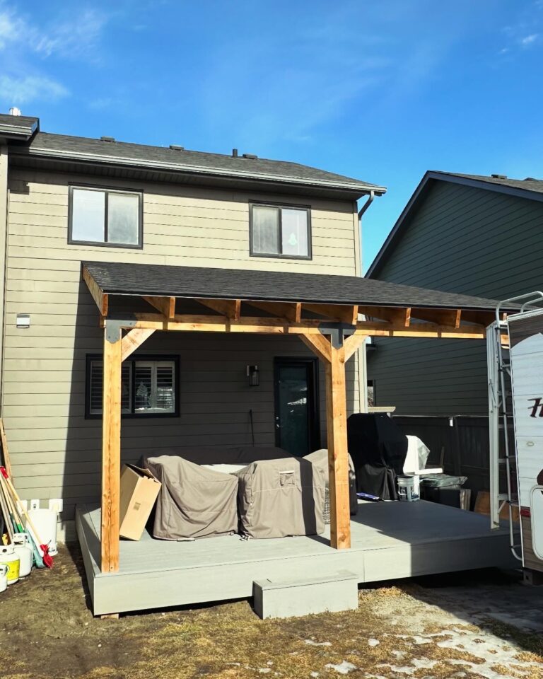 Covered composite deck