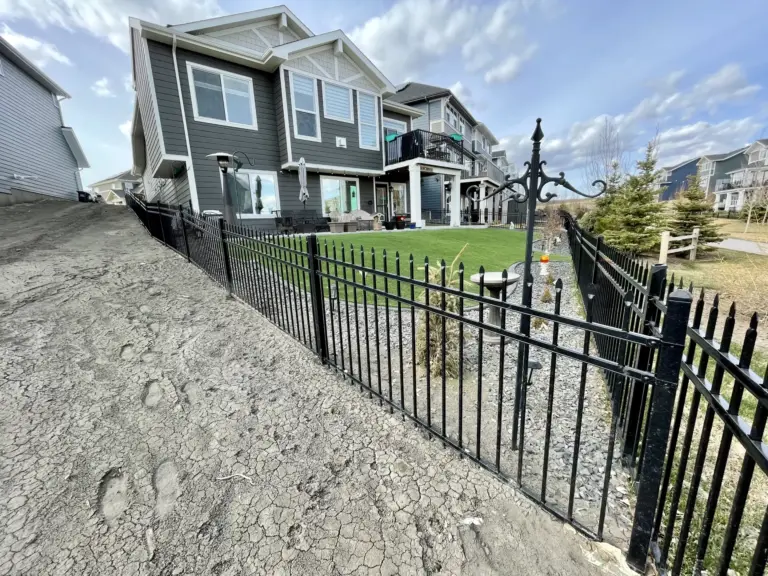 Black aluminum fence